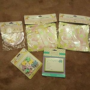 New baby shower banners, garland, favors, wishes